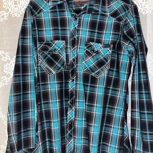 Rock and roll denim Pearl snap